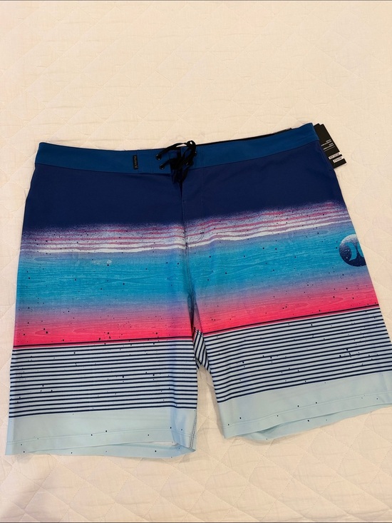 Hurley Other - Hurley Gradient Blue Teal & Pink Swim Board Shorts